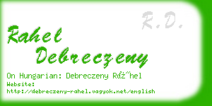 rahel debreczeny business card